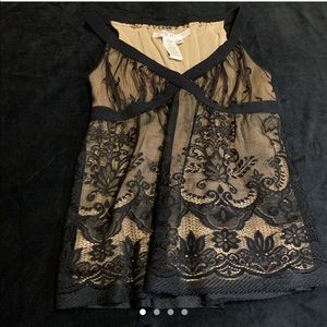 Black lace lingerie top